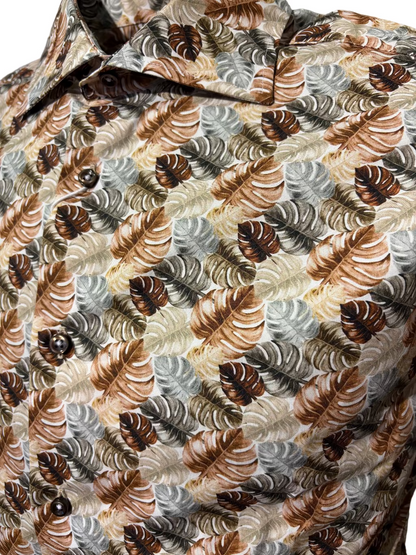 OSCAR OF SWEDEN - PALM LEAF SHIRT REGULAR FIT